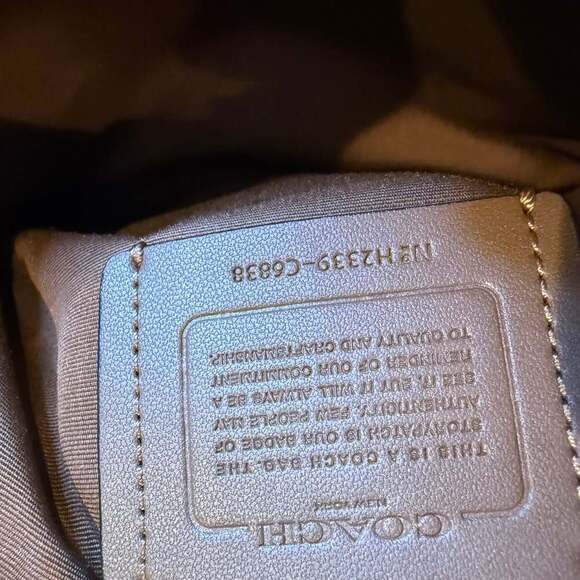 Coach Signature C Canvas Tote/Crossbody Bag Brown Tan - Picture 2 of 4